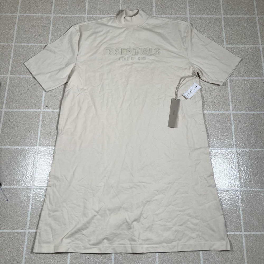 ESSENTIALS Fear of God Tee Dress "Egg Shell" - Size XS